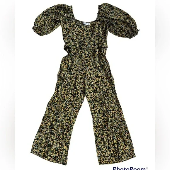 Faithfull the Brand Black and Yellow Floral Romper - Picture 2 of 6